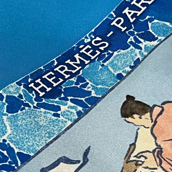 Hermes 90cm silk scarf "Les Artisans" by Akira Yamaguchi - Picture 4 of 5